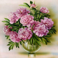 Без бренда «Пионы в круглой прозрачной вазе» в Тольятти