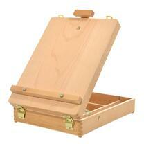 Без бренда «Коробка 6 шт.: Мольберт Две картинки этюдный ящик, настольный, хлопушка 55 см» в Тольятти