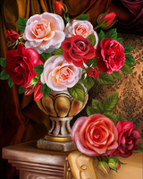 Без бренда «Букет роз в изящной вазе (20шт)» в Тольятти