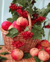 Без бренда «Плетёная корзина с калиной и яблоками» в Тольятти в интернет-магазине  Без бренда «Плетёная корзина с калиной и яблоками» в Тольятти