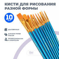 Без бренда «Коробка 250 шт.: Кисти для рисования набор (10 шт)» в Тольятти