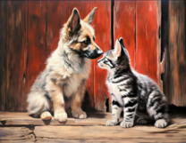 Без бренда «Знакомство котенка и щенка» в Тольятти