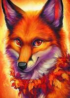 Без бренда «Хитрая лиса с осенним венком» в Тольятти в интернет-магазине  Без бренда «Хитрая лиса с осенним венком» в Тольятти