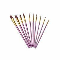 Без бренда «Кисти для рисования набор (10 шт) сиреневые» в Тольятти