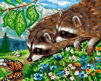 Без бренда «Еноты и бабочка на цветочной поляне» в Тольятти